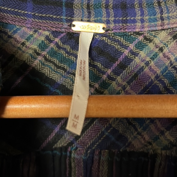 Free People Button down plaid top - Picture 4 of 6